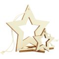 Floristik24 Decorazione stelle in legno decorazione appendiabiti stella in legno naturale 6/8/10/12 cm 16 pezzi