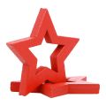Floristik24 Decorazioni sparse Decorazioni natalizie stelle stelle rosse in legno Ø4cm 54pz