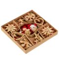 Set di ornamenti in paglia per albero di Natale, figure e stelle da 6 cm, 30 pezzi | Floristik24.it