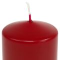 Floristik24 Candele a colonna candele rosse H100mm Ø50mm rosso antico 12 pezzi