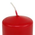 Floristik24 Candele a colonna rosse Candele dell&#39;Avvento piccole candele 60/40mm 24pz