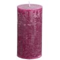 Floristik24 Candele a colonna tinta unita Candele Berry viola 50×100 cm 4 pz