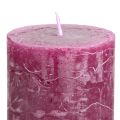 Candele a colonna tinta unita Candele Berry viola 50×100 cm 4 pz | Floristik24.it