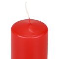 Floristik24 Candele a colonna rosse Candele dell&#39;Avvento candele rosse 100/50mm 24 pezzi
