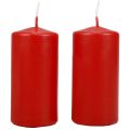 Floristik24 Candele a colonna H100 Ø50cm candele rosse 12 pezzi