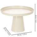 Vassoio decorativo rotondo color crema, 30 cm, con supporto, per la decorazione della tavola. | Floristik24.it