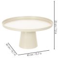 Piatto decorativo rotondo beige con base alta 40 cm | Floristik24.it