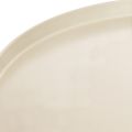 Piatto decorativo rotondo beige con base alta 40 cm | Floristik24.it
