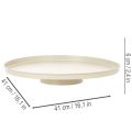 Piatto decorativo in metallo a forma di fiore, rotondo, 41 cm, da tavolo. | Floristik24.it