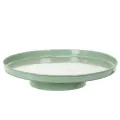 Floristik24 Piatto decorativo rotondo verde con supporto per la tavola, 30 cm