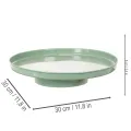 Piatto decorativo rotondo verde con supporto per la tavola, 30 cm | Floristik24.it
