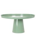 Tavolino decorativo rotondo in metallo verde, diametro 40 cm, con bordo alto | Floristik24.it