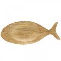 Floristik24 Vassoio decorativo pesce in legno vassoio in legno piatto in legno 30x3x12cm