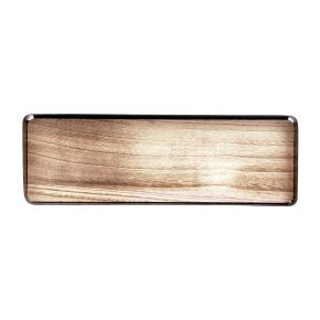 Floristik24 Vassoio decorativo metallo legno vassoio metallico base in legno 34,5×11×3 cm