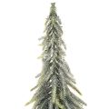 Abete artificiale, effetto ghiaccio, albero decorativo su base di legno per decorazioni invernali e natalizie, 75 cm | Floristik24.it