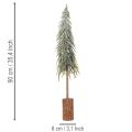 Albero di Natale artificiale con base, effetto brina, come decorazione invernale, 90 cm | Floristik24.it