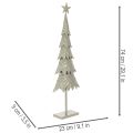Albero di Natale decorativo su supporto con stella, decorazione festiva per la tavola, 74 cm | Floristik24.it