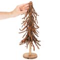 Albero di Natale realizzato con rami di salice su base di legno, 48 cm | Floristik24.it