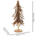 Albero di Natale realizzato con rami di salice su base di legno, 48 cm | Floristik24.it
