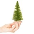 Albero di Natale artificiale con base in legno, piccolo, 16 cm, 6 pezzi | Floristik24.it