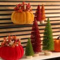 Albero di Natale artificiale con base in legno, piccolo, 16 cm, 6 pezzi | Floristik24.it