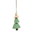Floristik24 Decorazioni per l&#39;albero di Natale, albero di Natale da appendere, Natale verde / naturale H10cm L24cm 4 pezzicm
