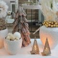 Floristik24 Pigne, decorazioni natalizie, abete invernale innevato, bianco lavato H40cm Ø18cm
