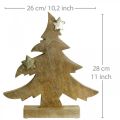 Floristik24 Albero di Natale in legno di mango decorazione da tavola Natale 28 × 26 × 5 cm