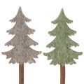 Floristik24 Albero di Natale decorativo su bastoncino per vasi e composizioni alte, 45 cm, 6 pezzi