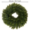 Ghirlanda artificiale di rami di abete, verde, rotonda, 50 cm | Floristik24.it