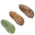 Decorazione a forma di pigna in ceramica, decorazione da tavola, autunnale, 14 cm, 3 pezzi | Floristik24.it