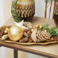 Floristik24 Pigne oro, glitter 13 cm 4 pezzi decorazioni per alberi di Natale