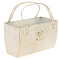 Floristik24 Borsa in metallo, contenitore decorativo, rettangolare, 26 cm, oro