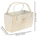 Borsa in metallo, contenitore decorativo, rettangolare, 26 cm, oro | Floristik24.it
