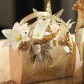 Borsa in metallo, contenitore decorativo, rettangolare, 26 cm, oro | Floristik24.it