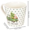 Tazza da caffè Buon Natale, tazza in ceramica con motivo auto natalizia, 10 cm, 2 pezzi | Floristik24.it