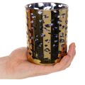 Portacandele in vetro con stampa leopardata per decorazione da tavola, 12 cm | Floristik24.it