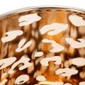 Portacandele in vetro con stampa leopardata, bicolore, 8 cm | Floristik24.it