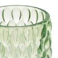 Floristik24 Lanterna in vetro verde tealight in vetro colorato Ø9,5 cm A9 cm 2 pezzi
