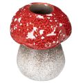 Floristik24 Fungo decorativo, amanita muscaria, portacandele come decorazione da tavola, 9 cm