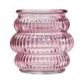 Floristik24 Porta tealight decorazione in vetro viola rosa Ø7,5 cm H7,5 cm 2 pezzi