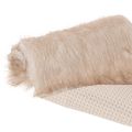 Runner da tavola beige con bordo in pelliccia sintetica, 24x140 cm | Floristik24.it