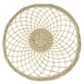 Floristik24 Tovaglietta rotonda in giunco marino decorazione estiva intrecciata per la tavola Ø38cm