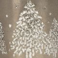 Fioriera in metallo con alberelli glitterati, 13 cm | Floristik24.it