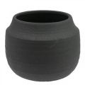Floristik24 Fioriera Vaso da fiori in ceramica nera Ø23cm H19.5cm