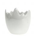 Floristik24 Fioriera guscio d&#39;uovo madreperla bianca Ø11cm H11cm 2 pezzi