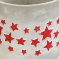 Floristik24 Fioriera con stelle, decorazione in ceramica, aspetto cemento, fioriera natalizia Ø12.5cm H11cm 3 pezzi