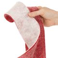 Cerniera per vaso bicolore realizzata in 100% lana con un nastro decorativo in feltro, bianco/rosso, larga 7,5 cm e lunga 5 m. | Floristik24.it