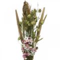 Floristik24 Bouquet di fiori secchi rosa, bouquet bianco di fiori secchi H60-65cm