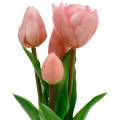 Floristik24 Mazzo di tulipani Real Touch Fiori artificiali Tulipani artificiali rosa